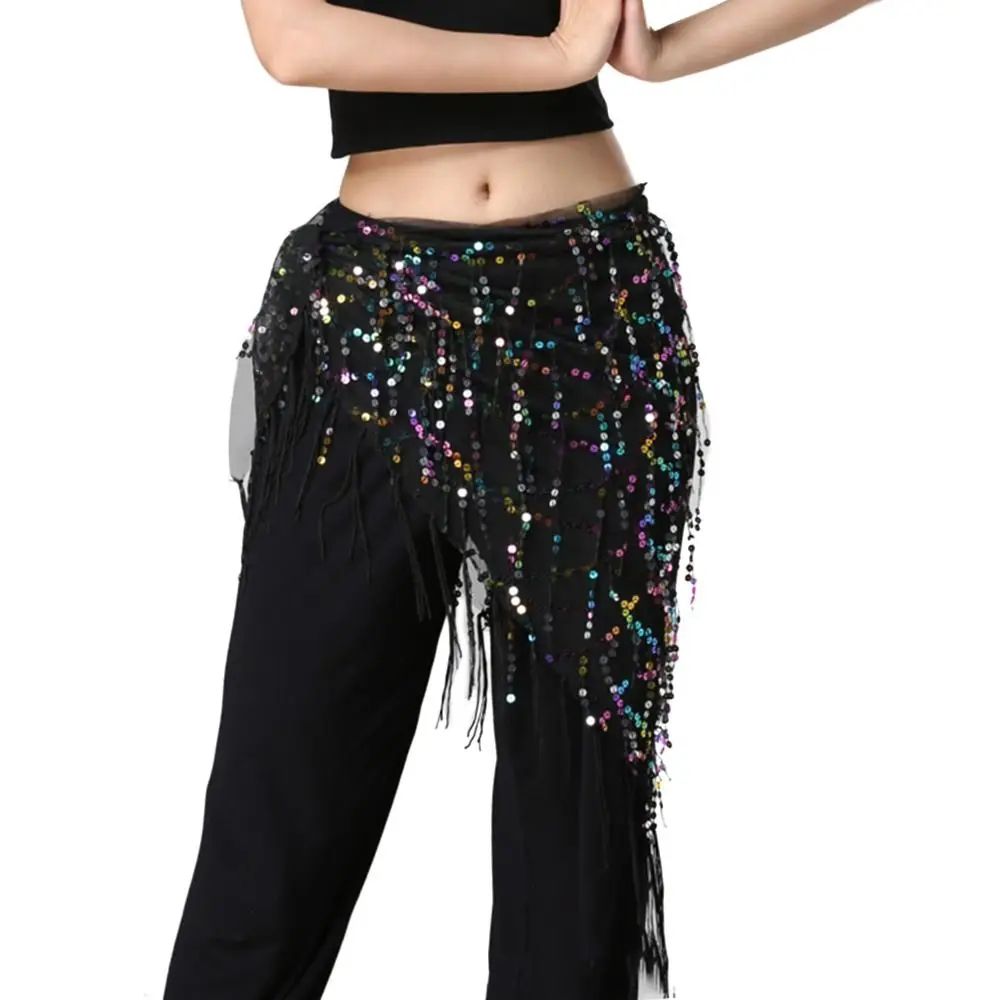 Sequins Tassel Belly Dance Hip Scarf Waist Belt