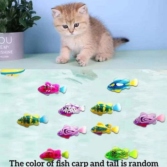 LED Inductive Interactive Swimming Robot Fish Toy