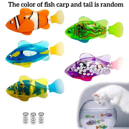 LED Inductive Interactive Swimming Robot Fish Toy