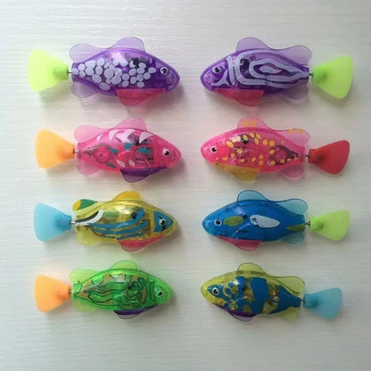 LED Inductive Interactive Swimming Robot Fish Toy