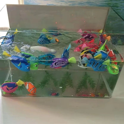 LED Inductive Interactive Swimming Robot Fish Toy
