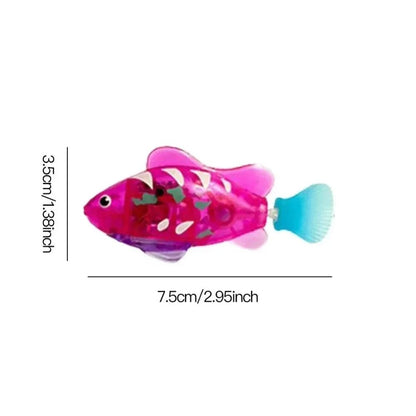 LED Inductive Interactive Swimming Robot Fish Toy