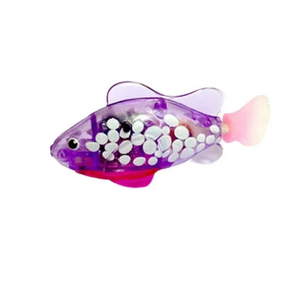 LED Inductive Interactive Swimming Robot Fish Toy