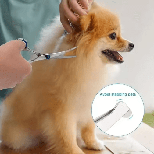 ProTrim 4PCS Pet Grooming Scissors Set – Safe Round Tip Dog & Cat Grooming Shears