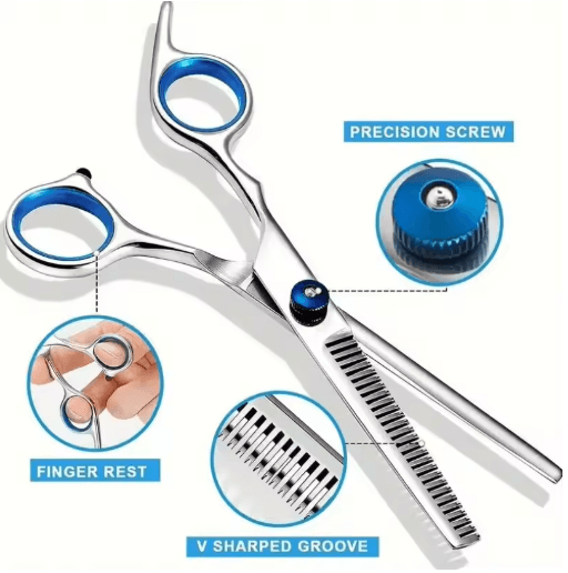 ProTrim 4PCS Pet Grooming Scissors Set – Safe Round Tip Dog & Cat Grooming Shears