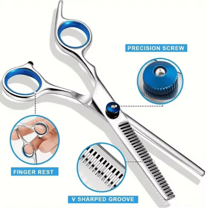 ProTrim 4PCS Pet Grooming Scissors Set – Safe Round Tip Dog & Cat Grooming Shears