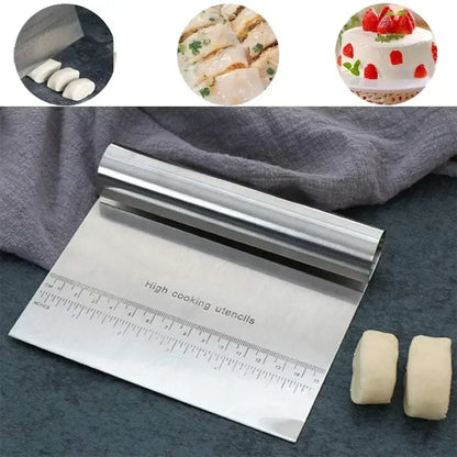 Premium Stainless Steel Cake Scraper & Fondant Spatula Set DIY Baking Tools