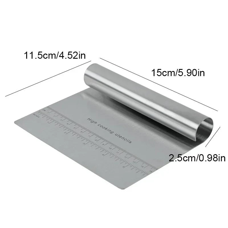 Premium Stainless Steel Cake Scraper & Fondant Spatula Set DIY Baking Tools