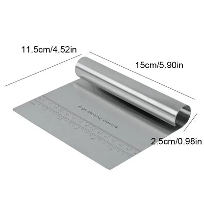 Premium Stainless Steel Cake Scraper & Fondant Spatula Set DIY Baking Tools