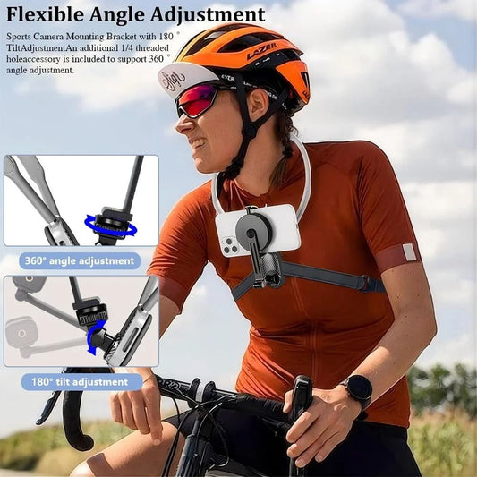 Magnetic Neck Mount Silicone Phone Holder for Hands-Free Video Recording