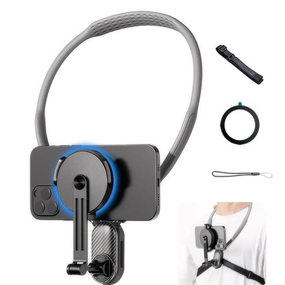 Magnetic Neck Mount Silicone Phone Holder for Hands-Free Video Recording