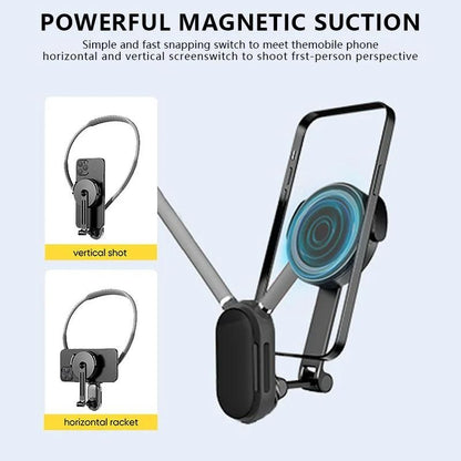Magnetic Neck Mount Silicone Phone Holder for Hands-Free Video Recording