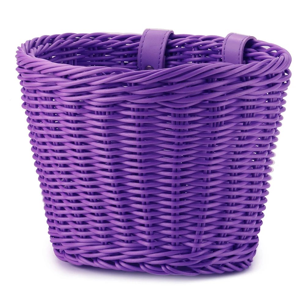 Handwoven Bicycle Front Basket – Adjustable Vintage Bike Handlebar Storage Basket