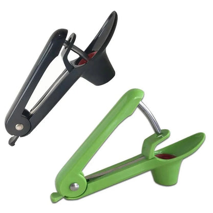 Heavy Duty Cherry Pitter Tool & Seed Remover with Space Saving Lock Design