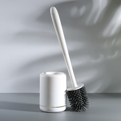 QuickDry Silicone Toilet Brush & Holder Set for Deep Bathroom Cleaning