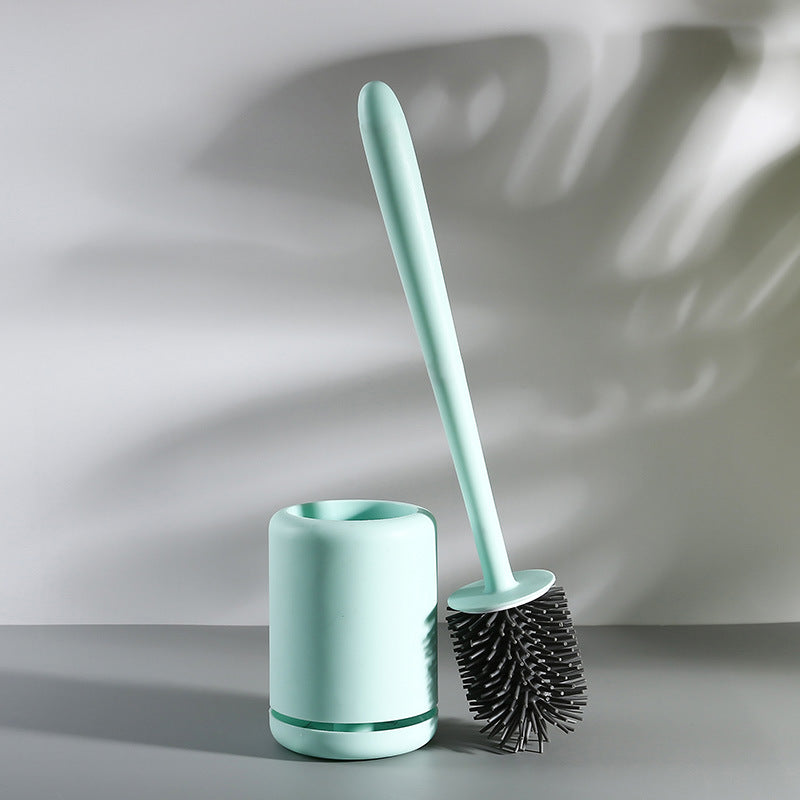 QuickDry Silicone Toilet Brush & Holder Set for Deep Bathroom Cleaning