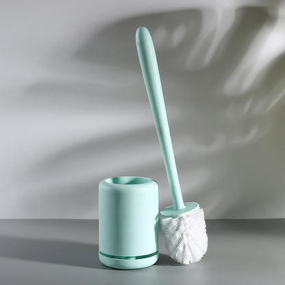 QuickDry Silicone Toilet Brush & Holder Set for Deep Bathroom Cleaning