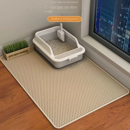 Double-Layer Honeycomb Cat Litter Mat