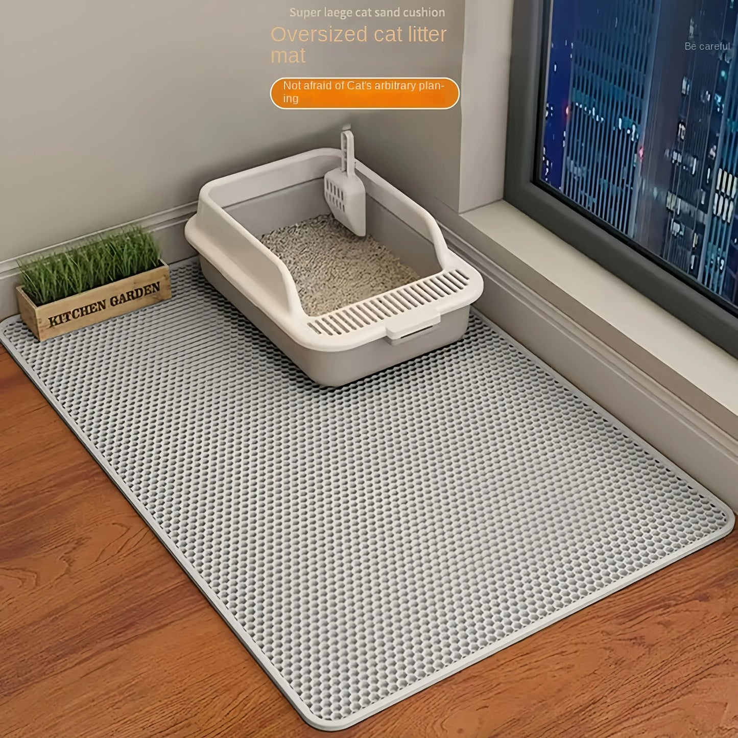 Double-Layer Honeycomb Cat Litter Mat