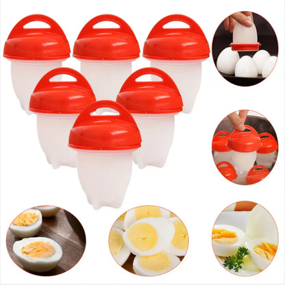 Silicone Egg Poacher Cups Set Easy Poached & Hard Boiled Egg Cooker