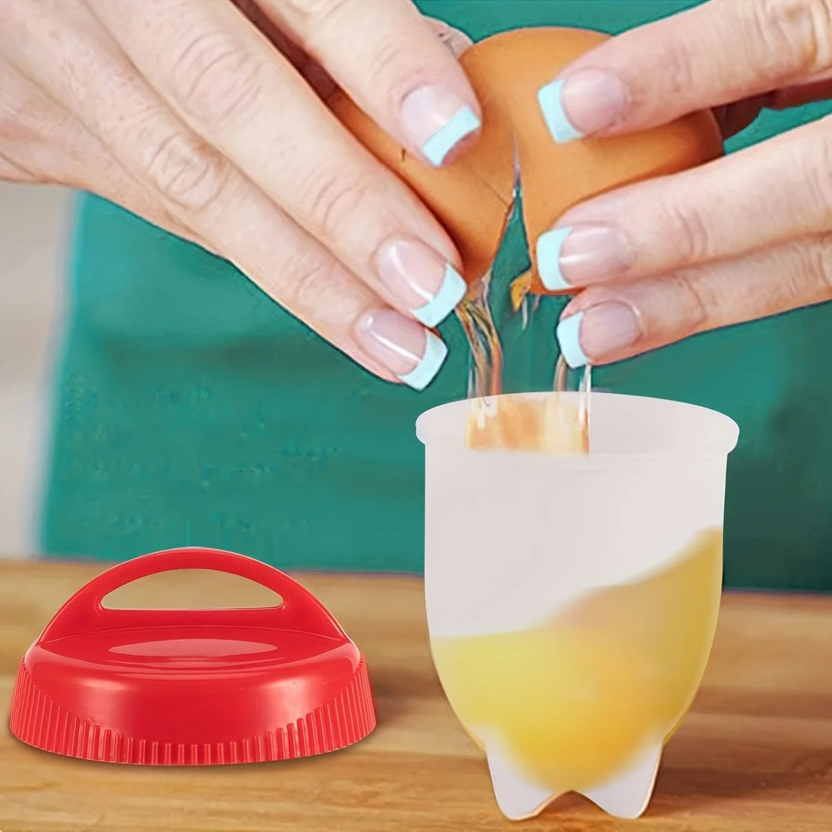 Silicone Egg Poacher Cups Set Easy Poached & Hard Boiled Egg Cooker