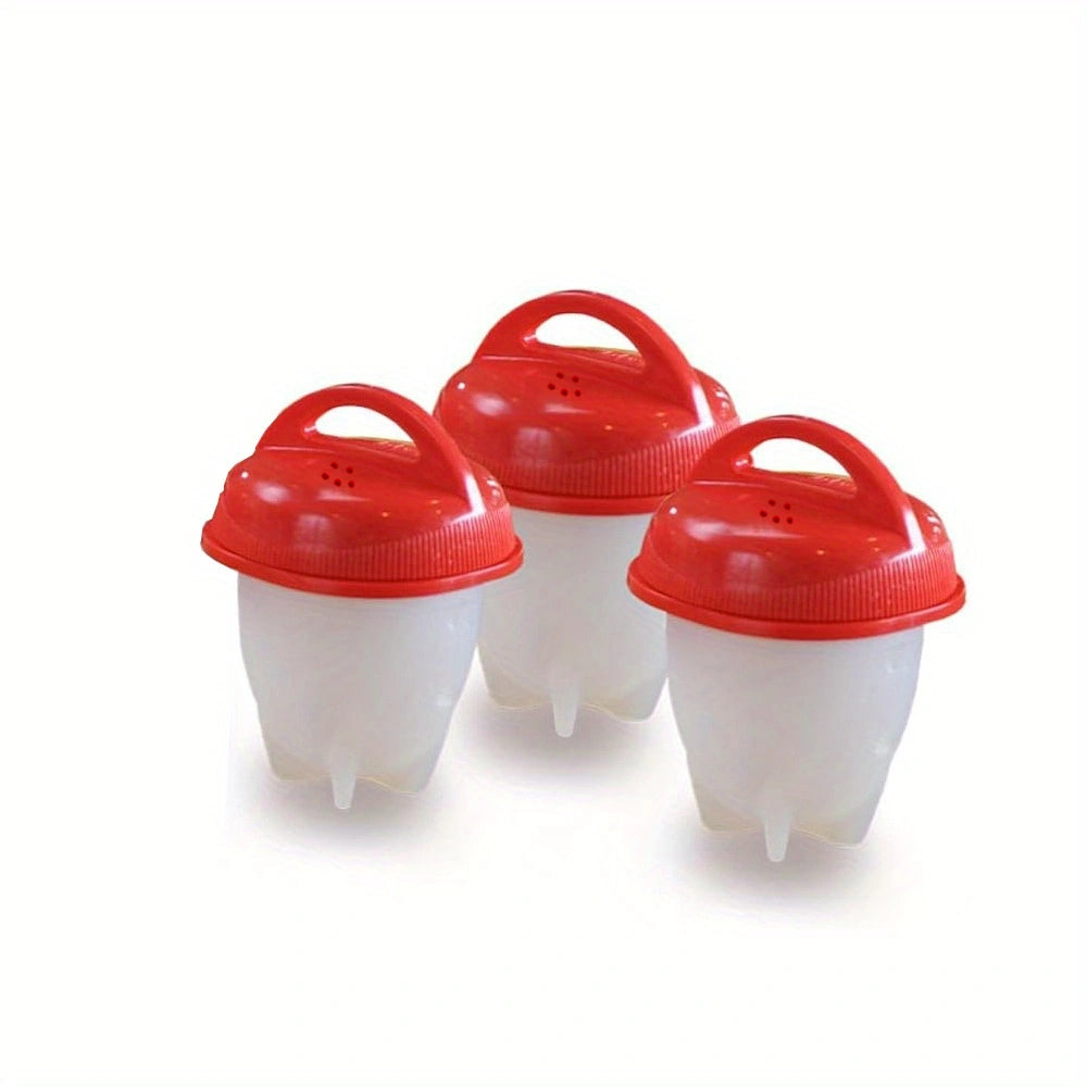 Silicone Egg Poacher Cups Set Easy Poached & Hard Boiled Egg Cooker
