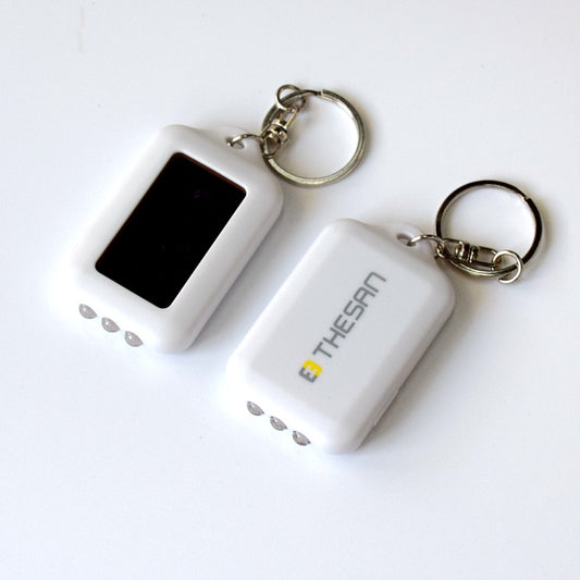 Solar Keychain Flashlight LED Mini Emergency Torch for Camping and Everyday Carry