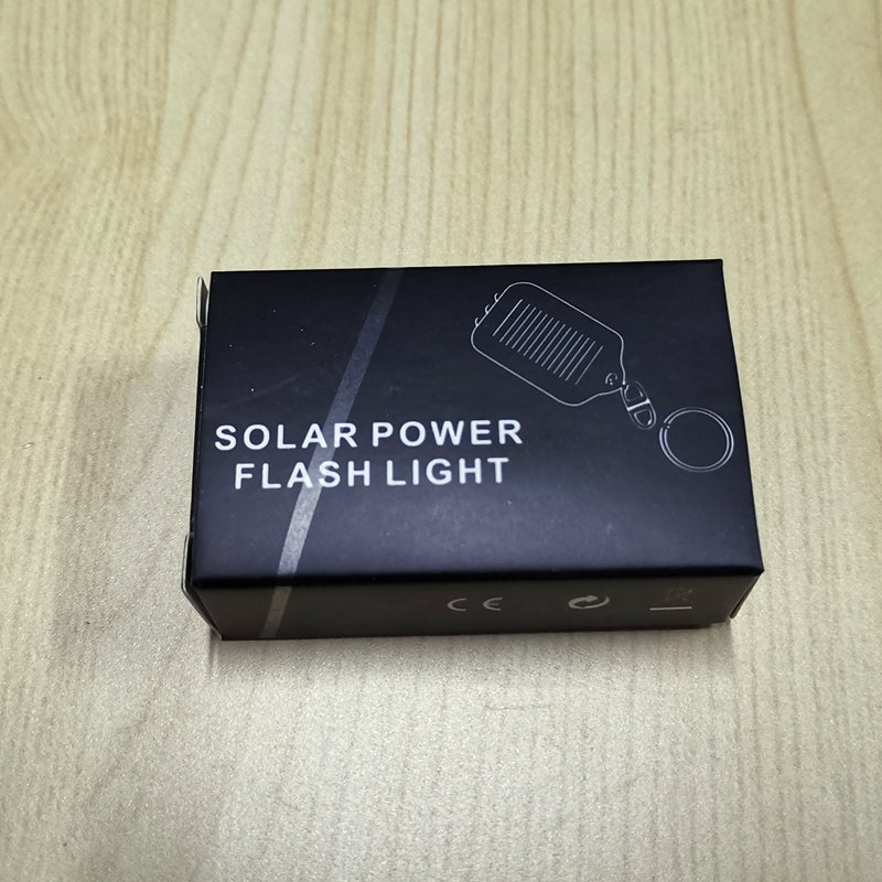 Solar Keychain Flashlight LED Mini Emergency Torch for Camping and Everyday Carry
