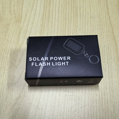 Solar Keychain Flashlight LED Mini Emergency Torch for Camping and Everyday Carry