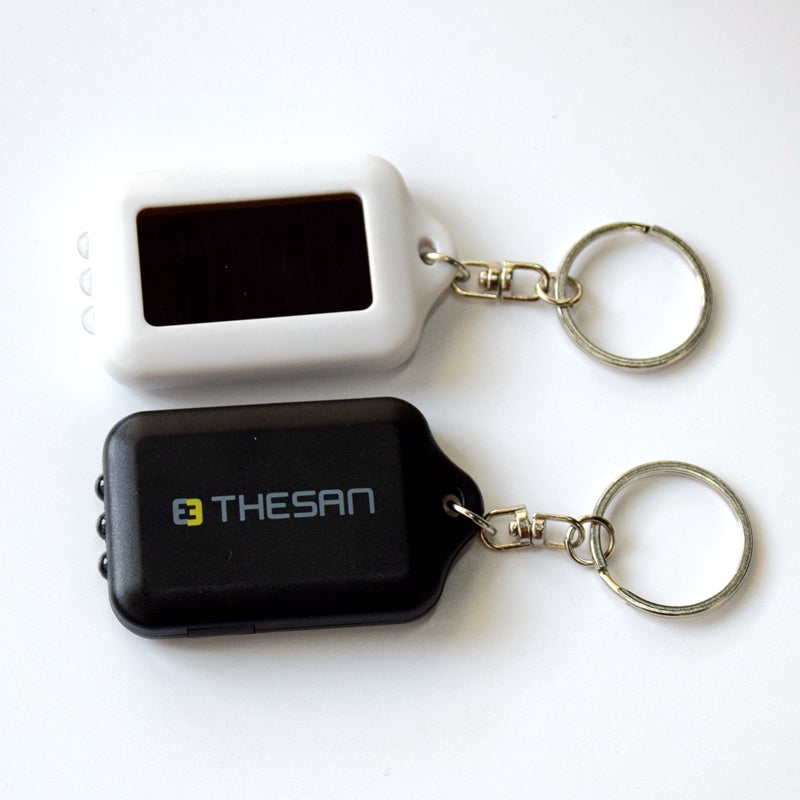 Solar Keychain Flashlight LED Mini Emergency Torch for Camping and Everyday Carry