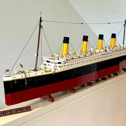 9090Pcs Large Cruise Ship Building Block Set Desktop Display Creative Gift