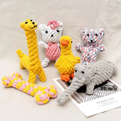 Bite Resistant Rope Knot Ball Dog Toy For Teeth Cleaning
