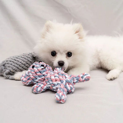 Bite Resistant Rope Knot Ball Dog Toy For Teeth Cleaning
