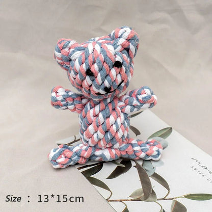 Bite Resistant Rope Knot Ball Dog Toy For Teeth Cleaning