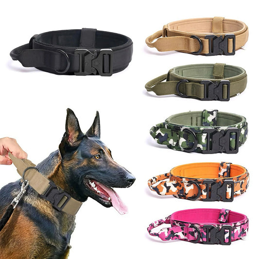 Adjustable Tactical Dog Collar And Training Leash Set