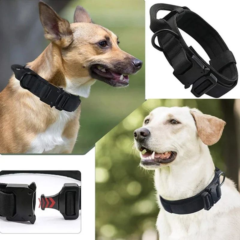 Adjustable Tactical Dog Collar And Training Leash Set