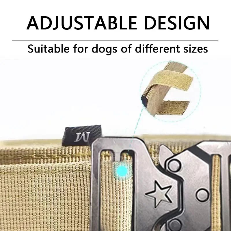 Adjustable Tactical Dog Collar And Training Leash Set