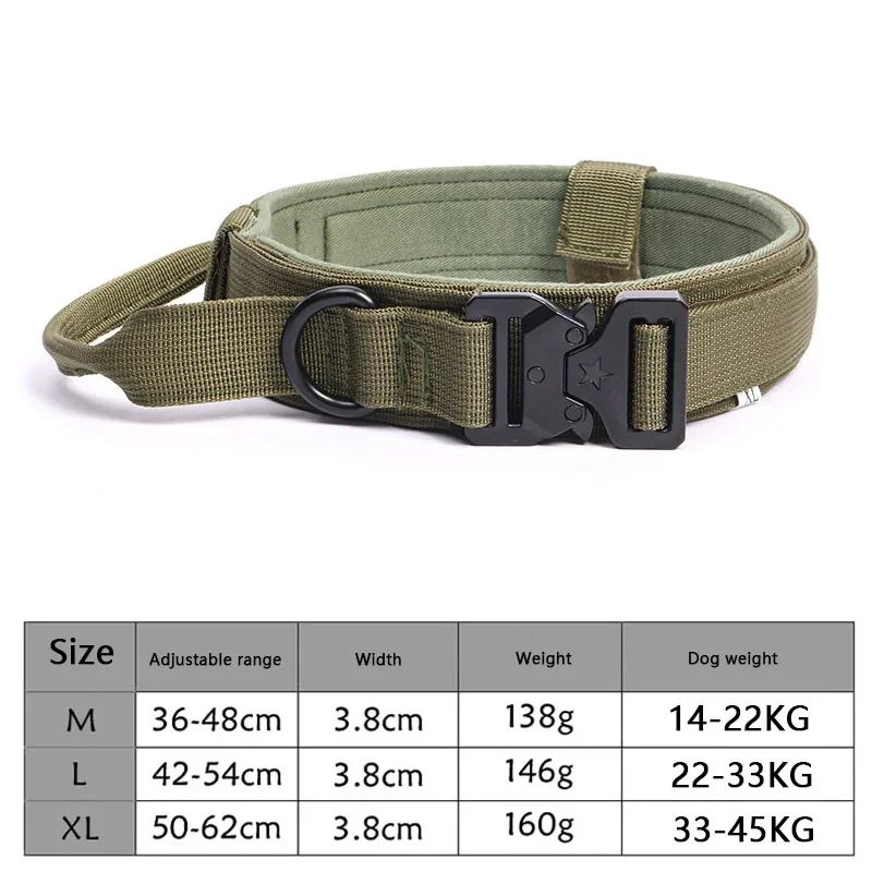 Adjustable Tactical Dog Collar And Training Leash Set