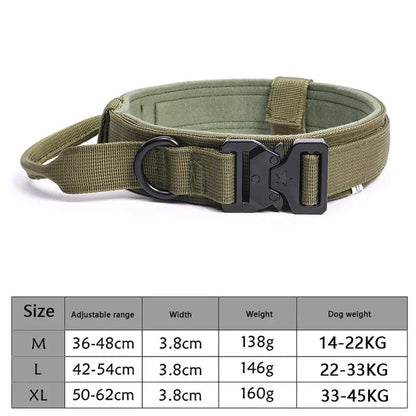 Adjustable Tactical Dog Collar And Training Leash Set