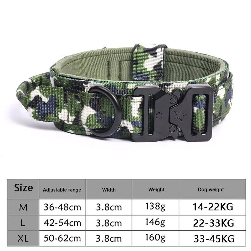 Adjustable Tactical Dog Collar And Training Leash Set