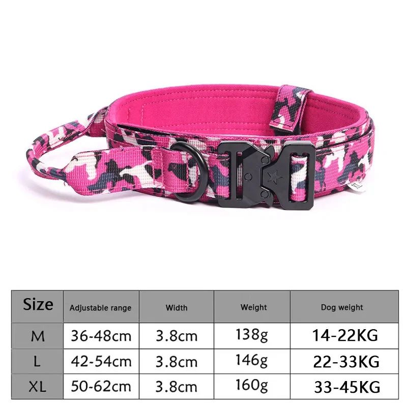 Adjustable Tactical Dog Collar And Training Leash Set