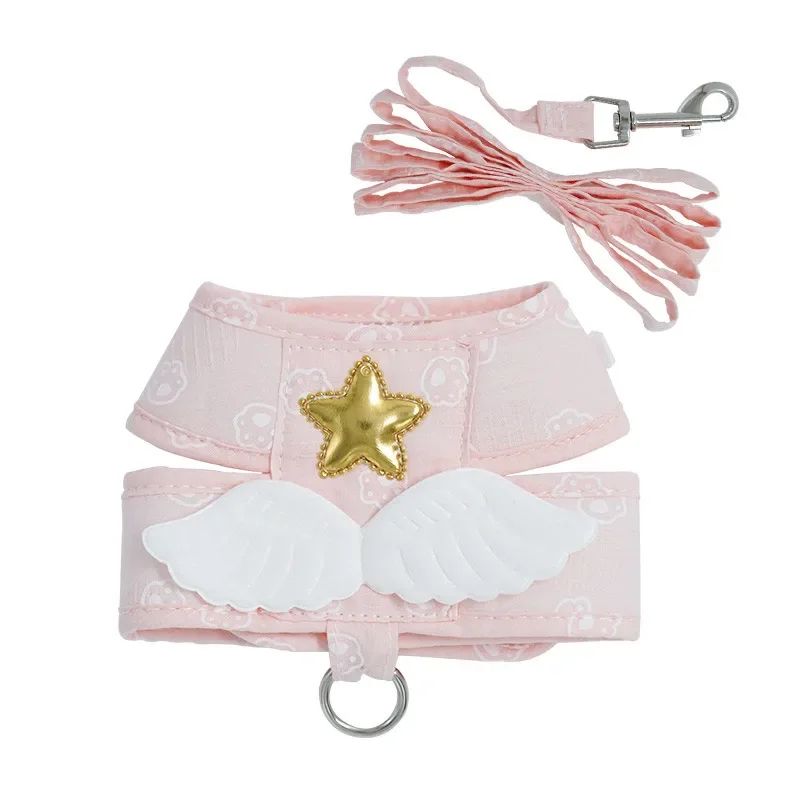 Angel Wings Pet Harness with Leash Set for Cats & Small Dogs