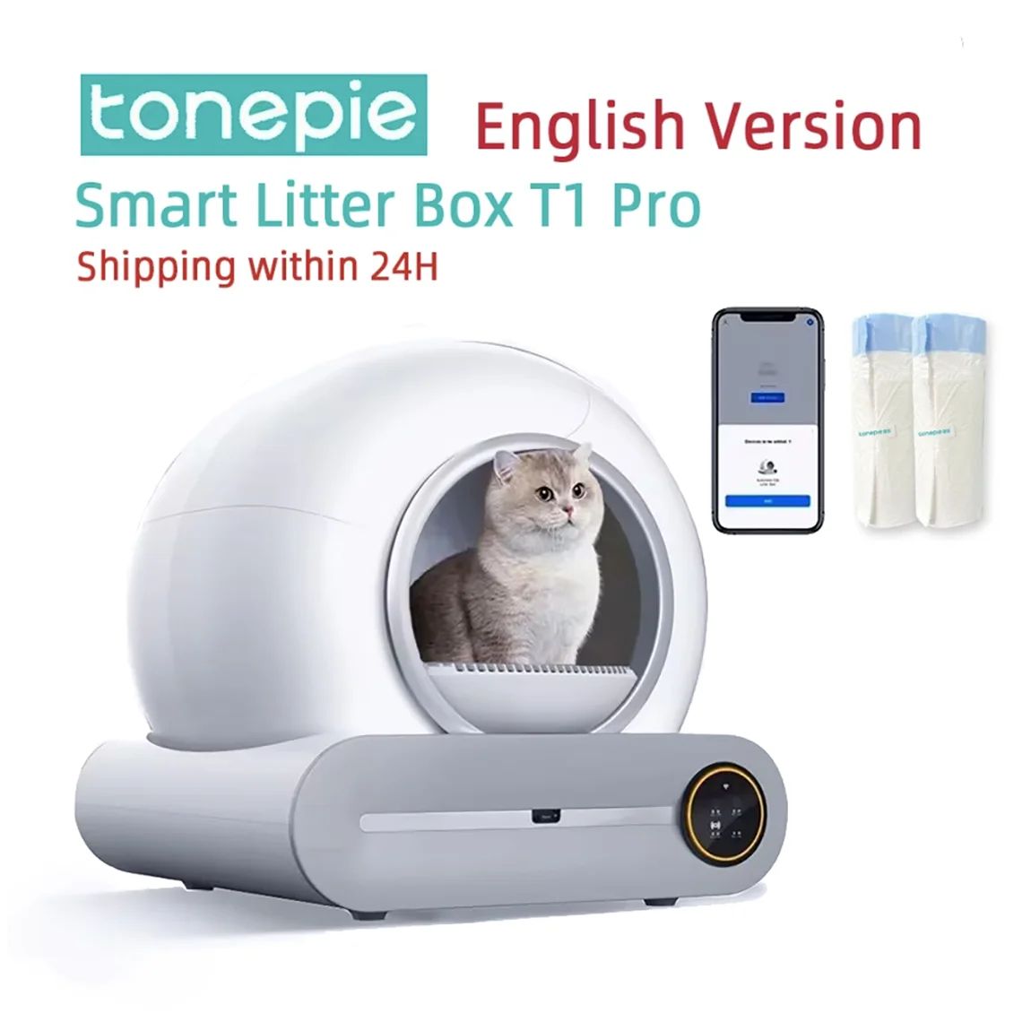 Tonepie SmartClean Pro 65L Self-Cleaning Cat Litter Box