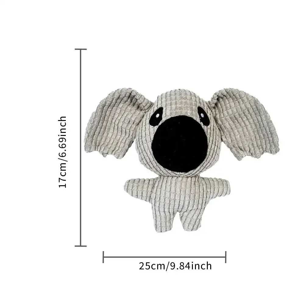 Corduroy Dog Toy with Squeaker for Puppies and Small Dogs