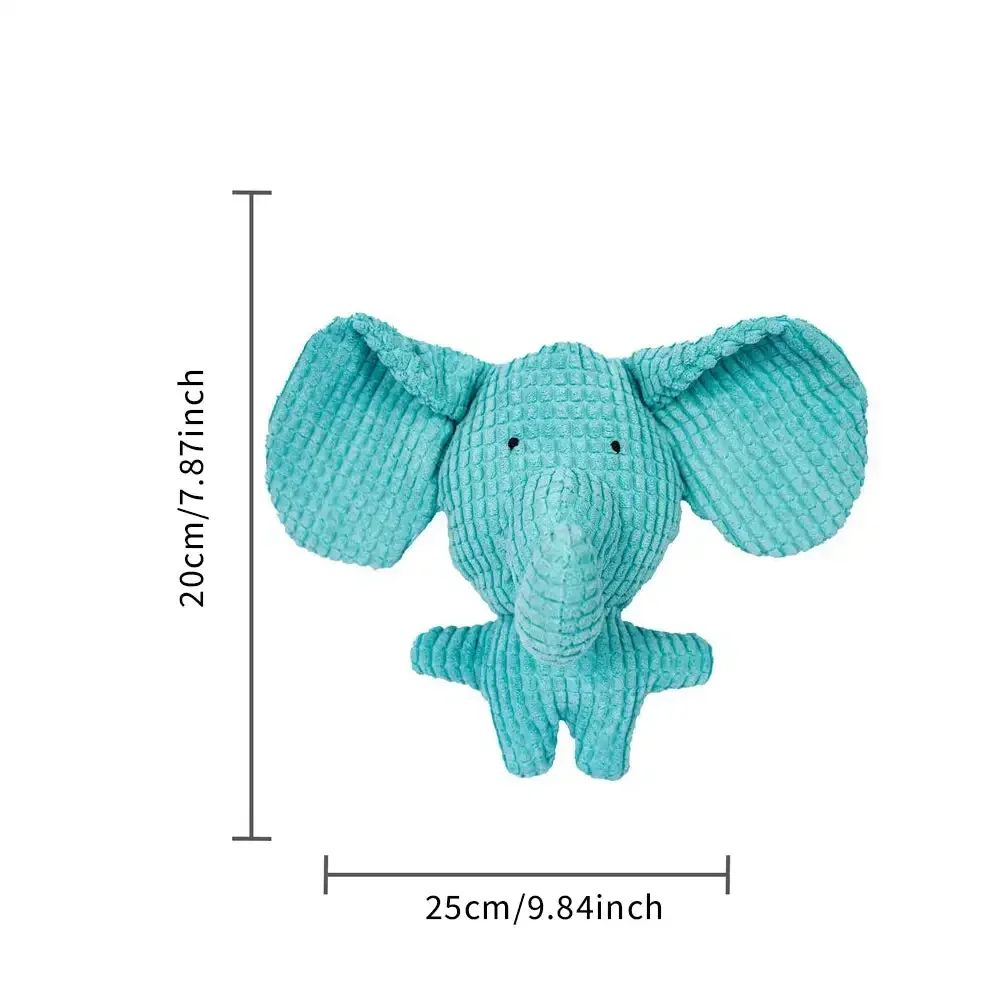 Corduroy Dog Toy with Squeaker for Puppies and Small Dogs