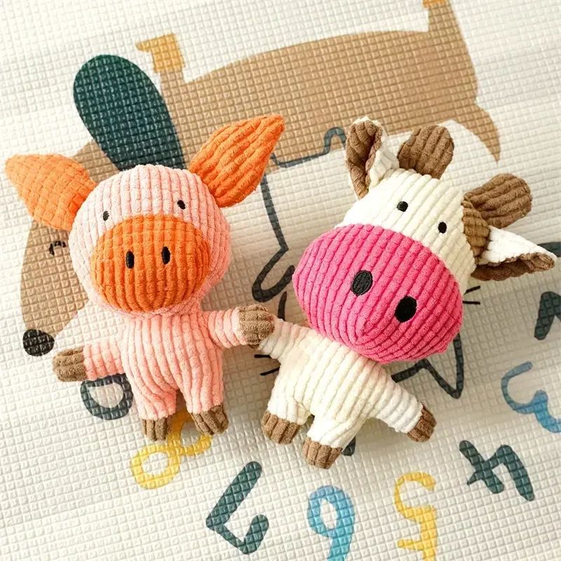 Cozy Chew Squeaky Dog Toy for Puppy Teething and Boredom Relief