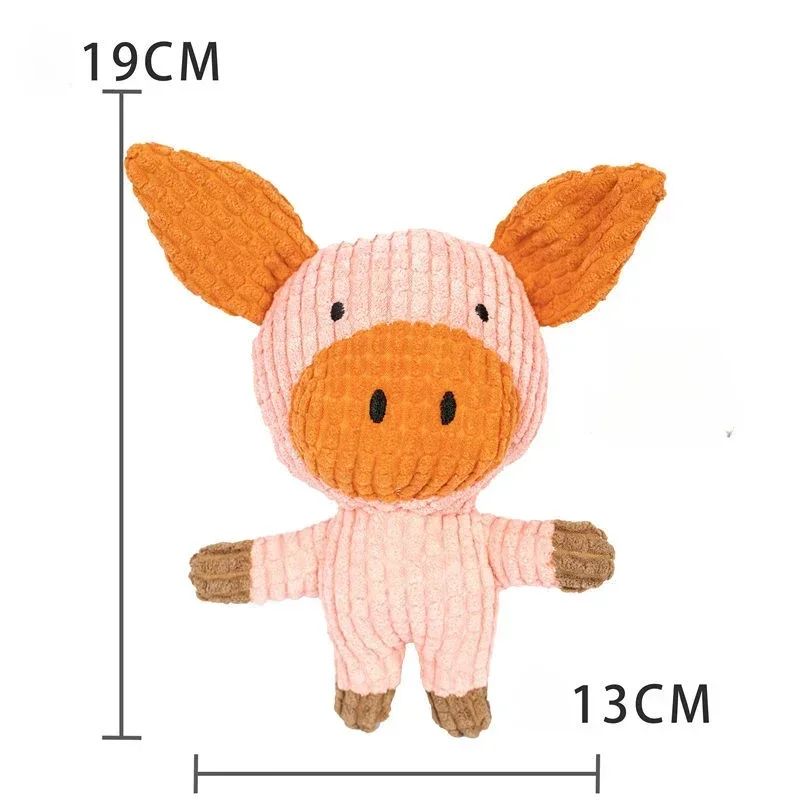 Cozy Chew Squeaky Dog Toy for Puppy Teething and Boredom Relief