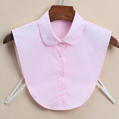 Women's Vintage Detachable Fake Collar Blouse – Adjustable Lapel Shirt Collar Accessory