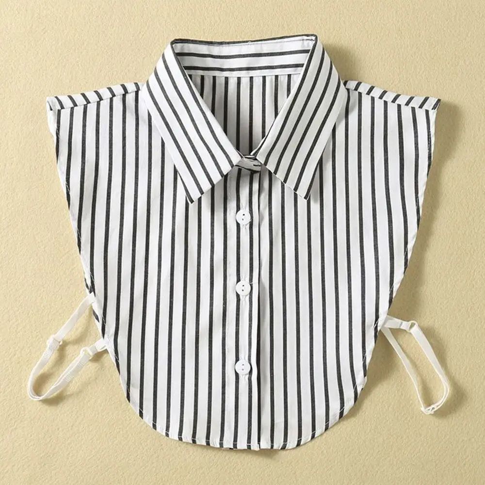 Women's Vintage Detachable Fake Collar Blouse – Adjustable Lapel Shirt Collar Accessory