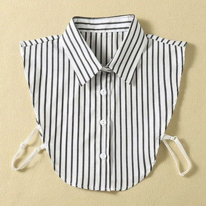Women's Vintage Detachable Fake Collar Blouse – Adjustable Lapel Shirt Collar Accessory